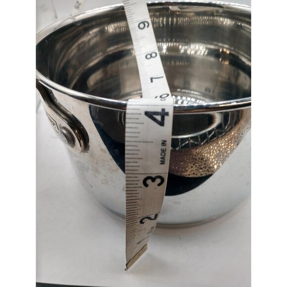 WearEver Stainless Steel Saucepan With Lid & Black Handle 7" x 3" - Picture 4 of 10